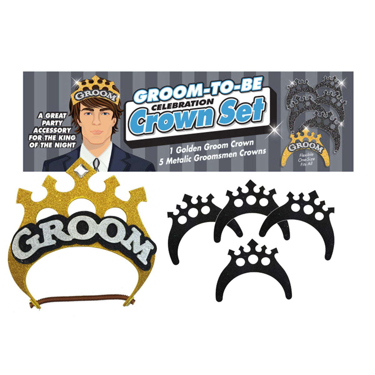Little Genie Groom to Be Crown 5pc Set