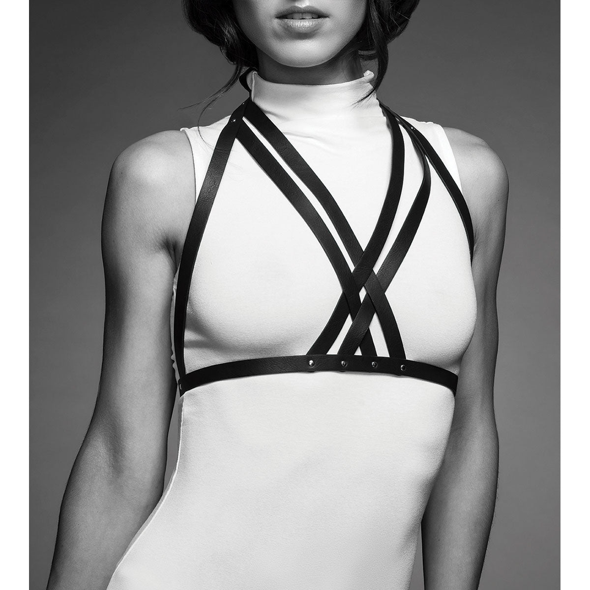 Bijoux Indiscrets Maze Bra Harness Black