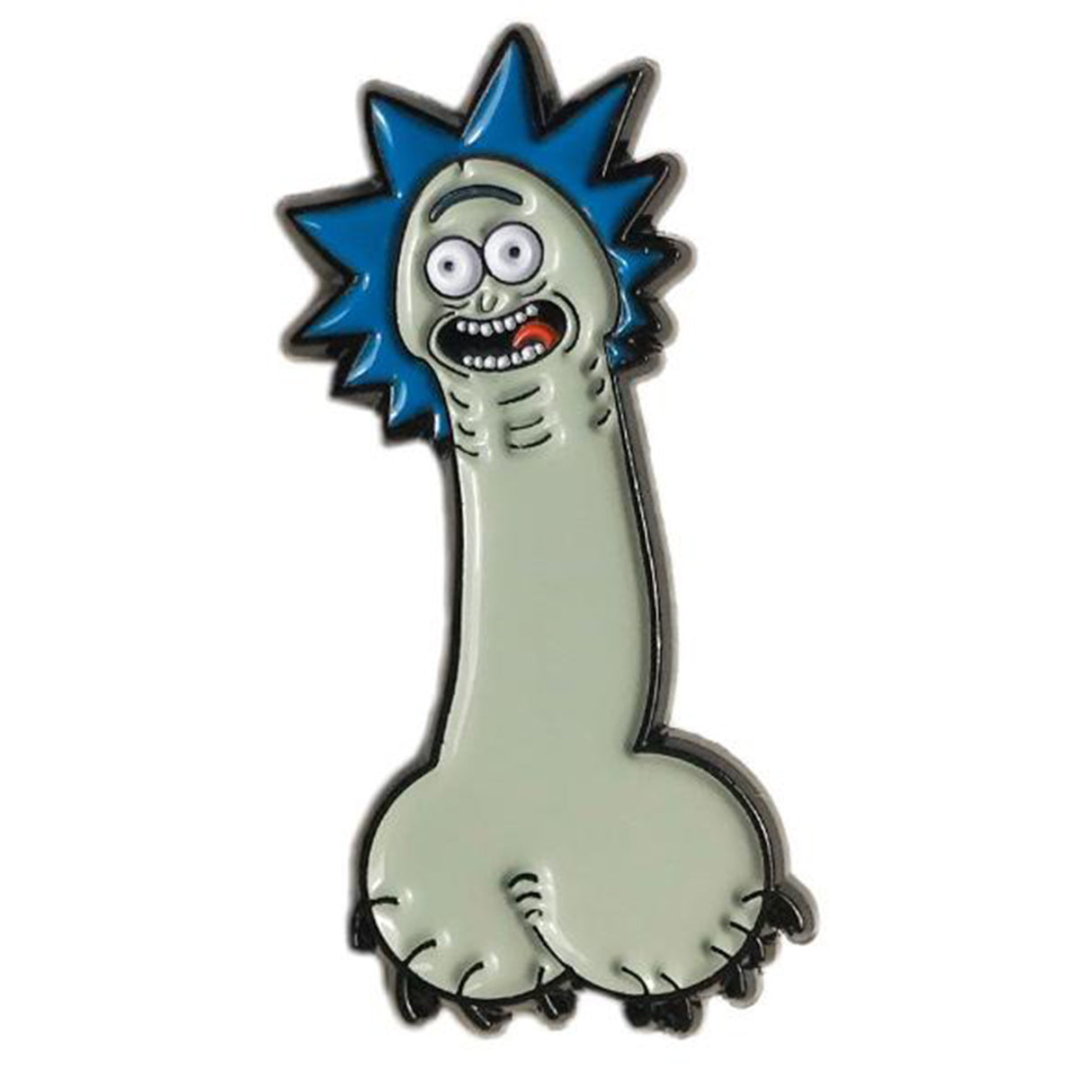 Geeky & Kinky Dick Rick Grey Pin