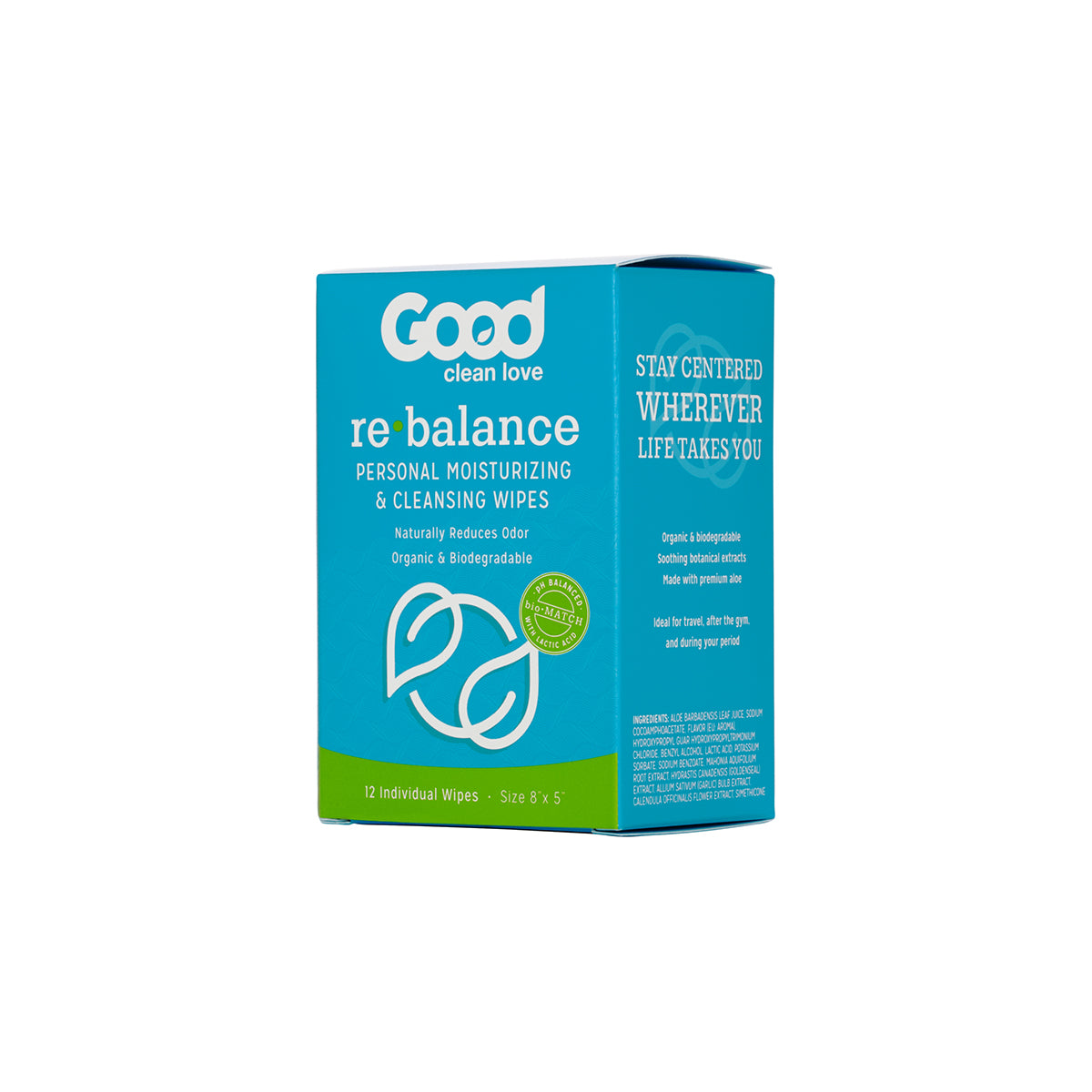 Good Clean Love Rebalance Cleansing Wipes - 12ct