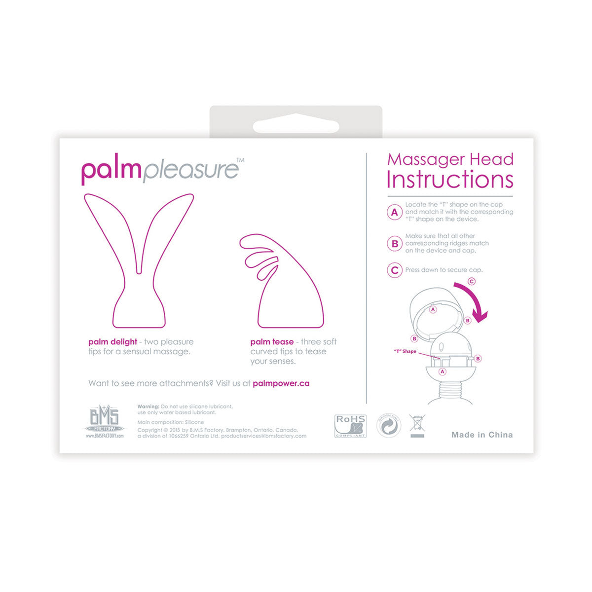 BMS PalmPleasure PalmPower Wand Attachment (2 pack)