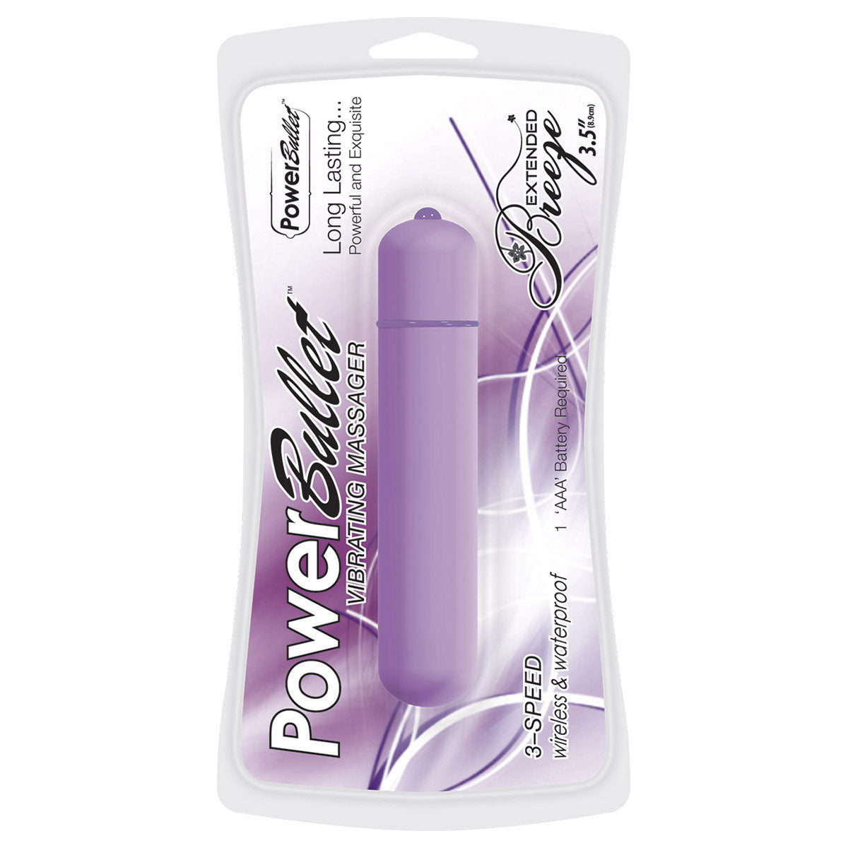 BMS Breeze Power Bullet 3-Speed Bullet Vibrator - 3.5" Fuchsia