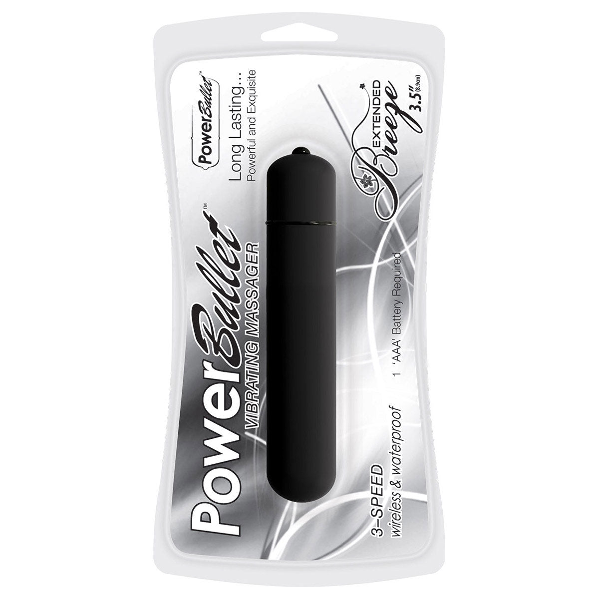 BMS Breeze Power Bullet 3-Speed Bullet Vibrator - 3.5" Black