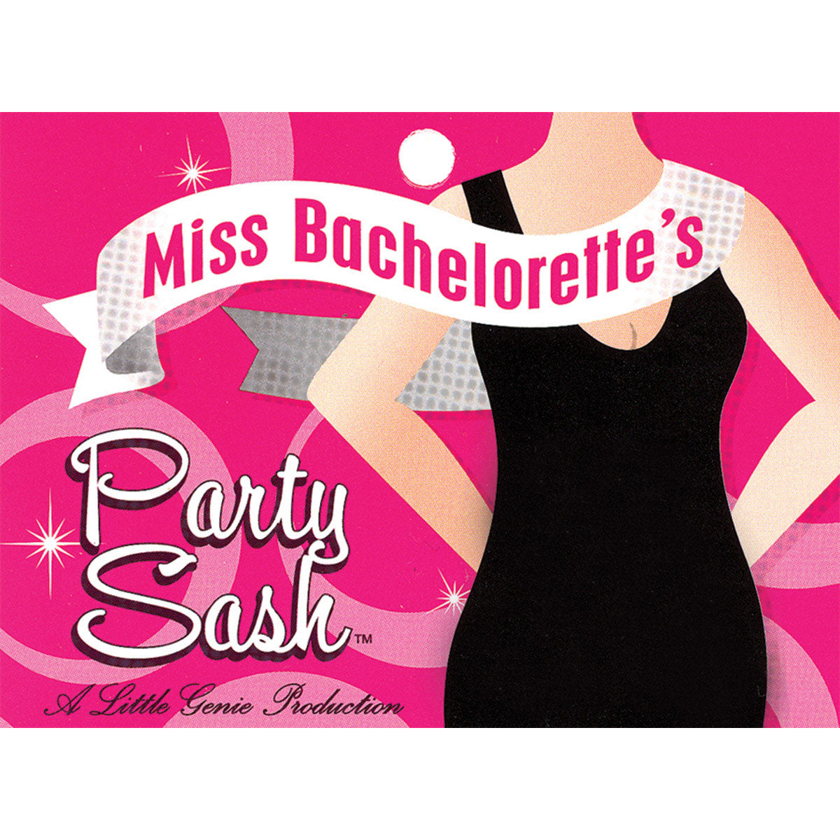 Little Genie Miss Bachelorette Sash - White
