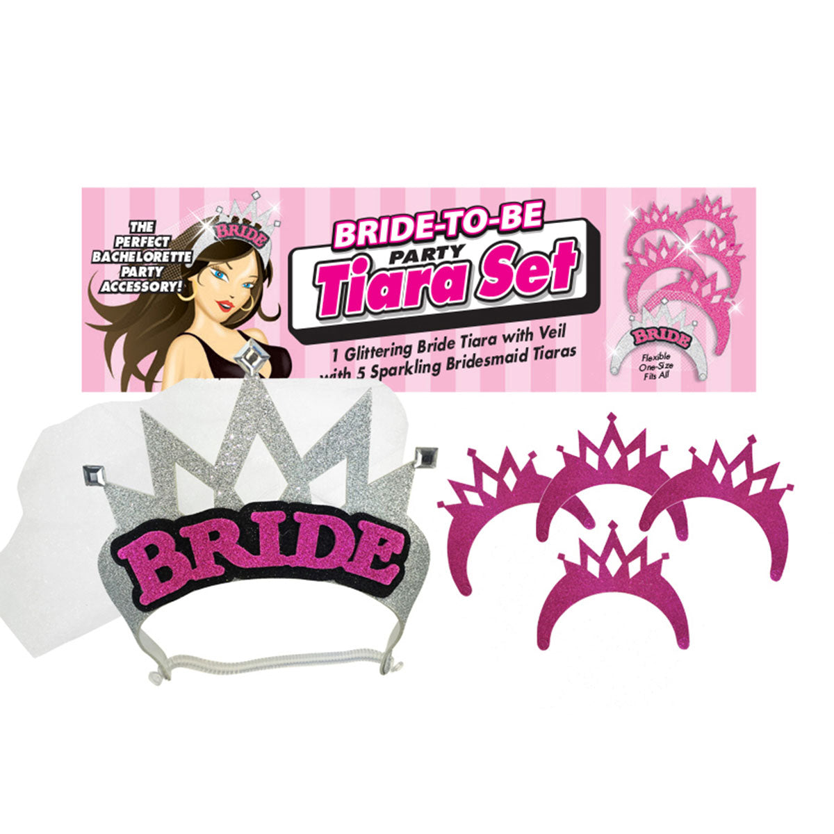Little Genie Bride-to-Be Party Tiara 5 pc Set