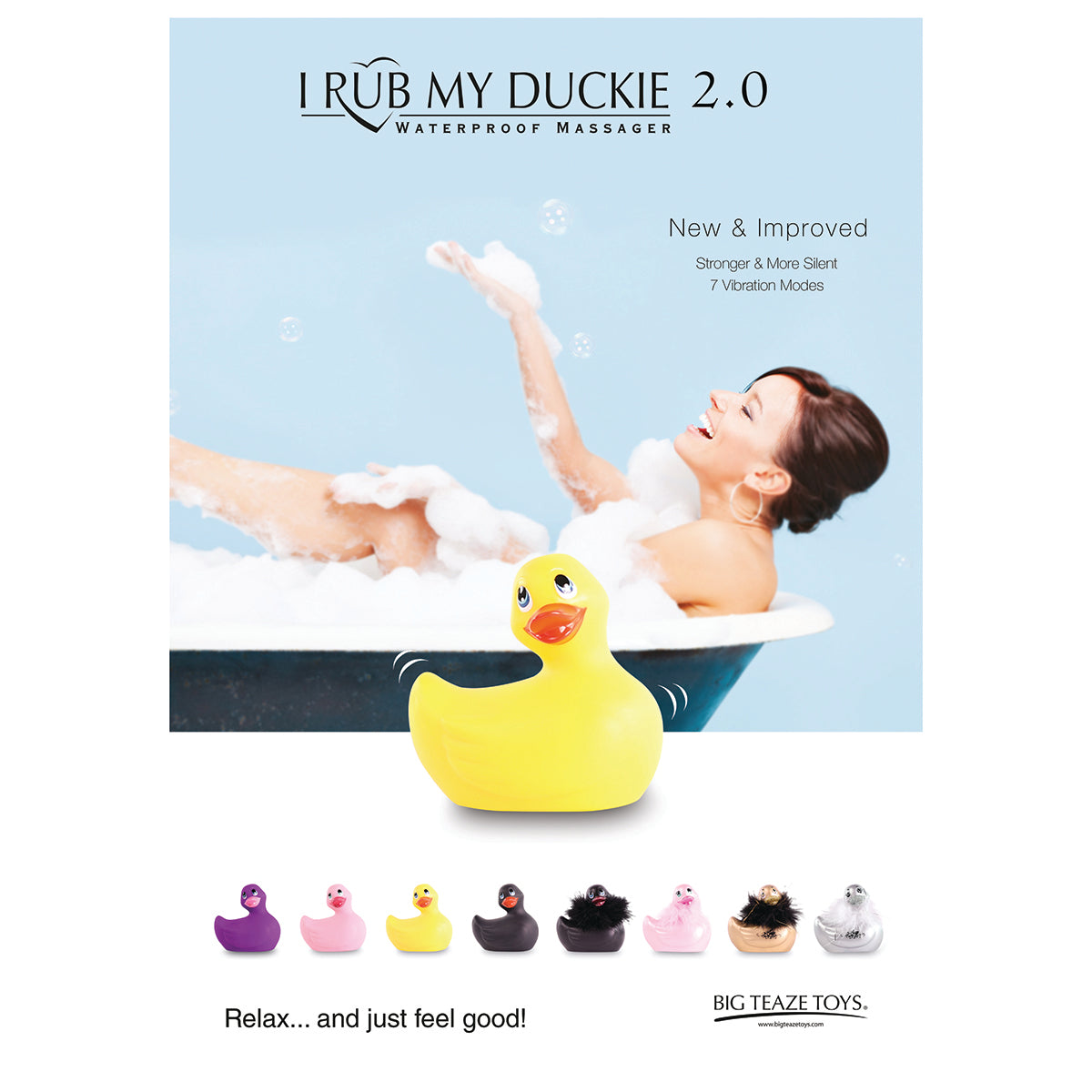 Big Teaze Toys I Rub My Duckie Vibrating Sex Toy 3-Speed Large