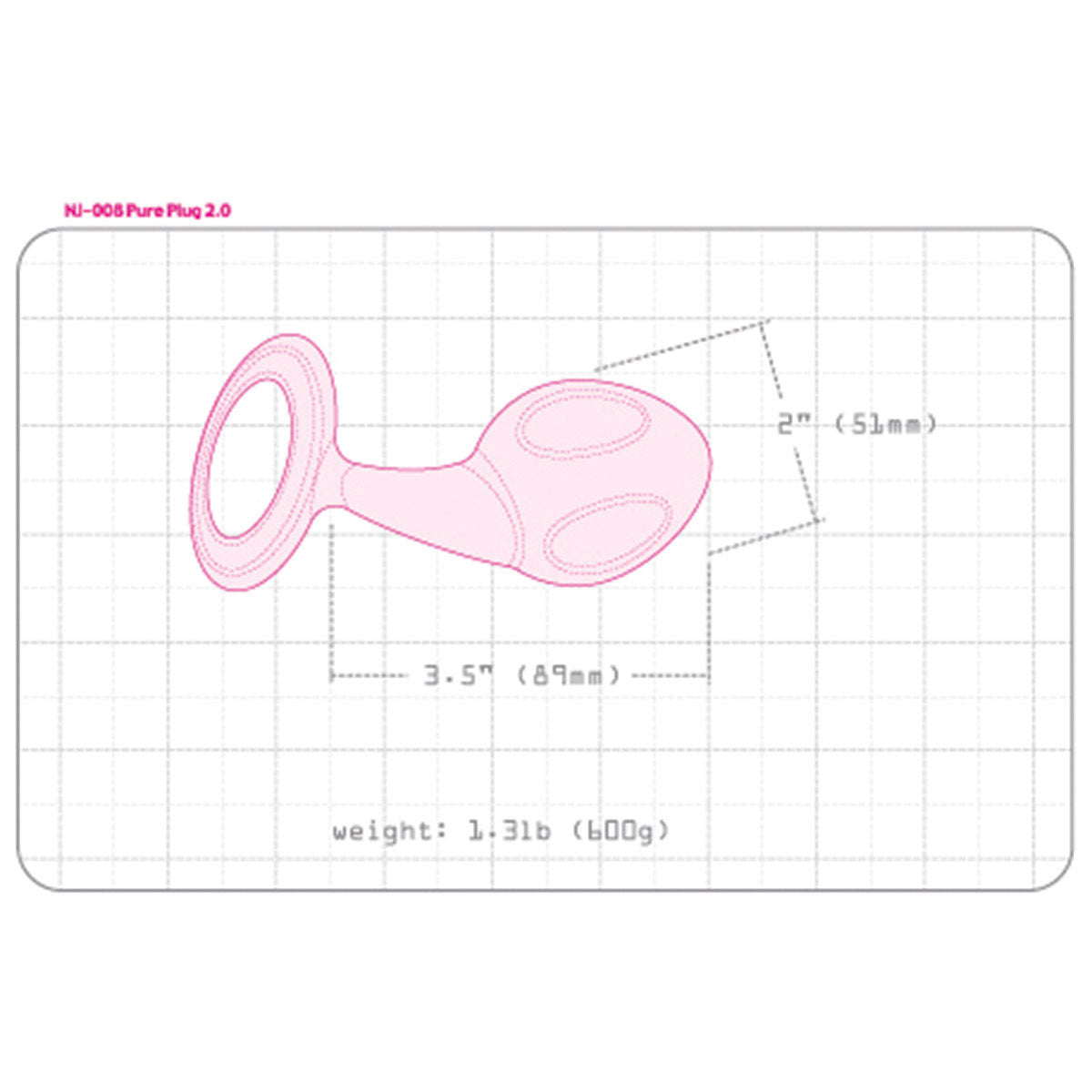 njoy Pure Plug 2.0 XL Stainless Steel Butt Plug
