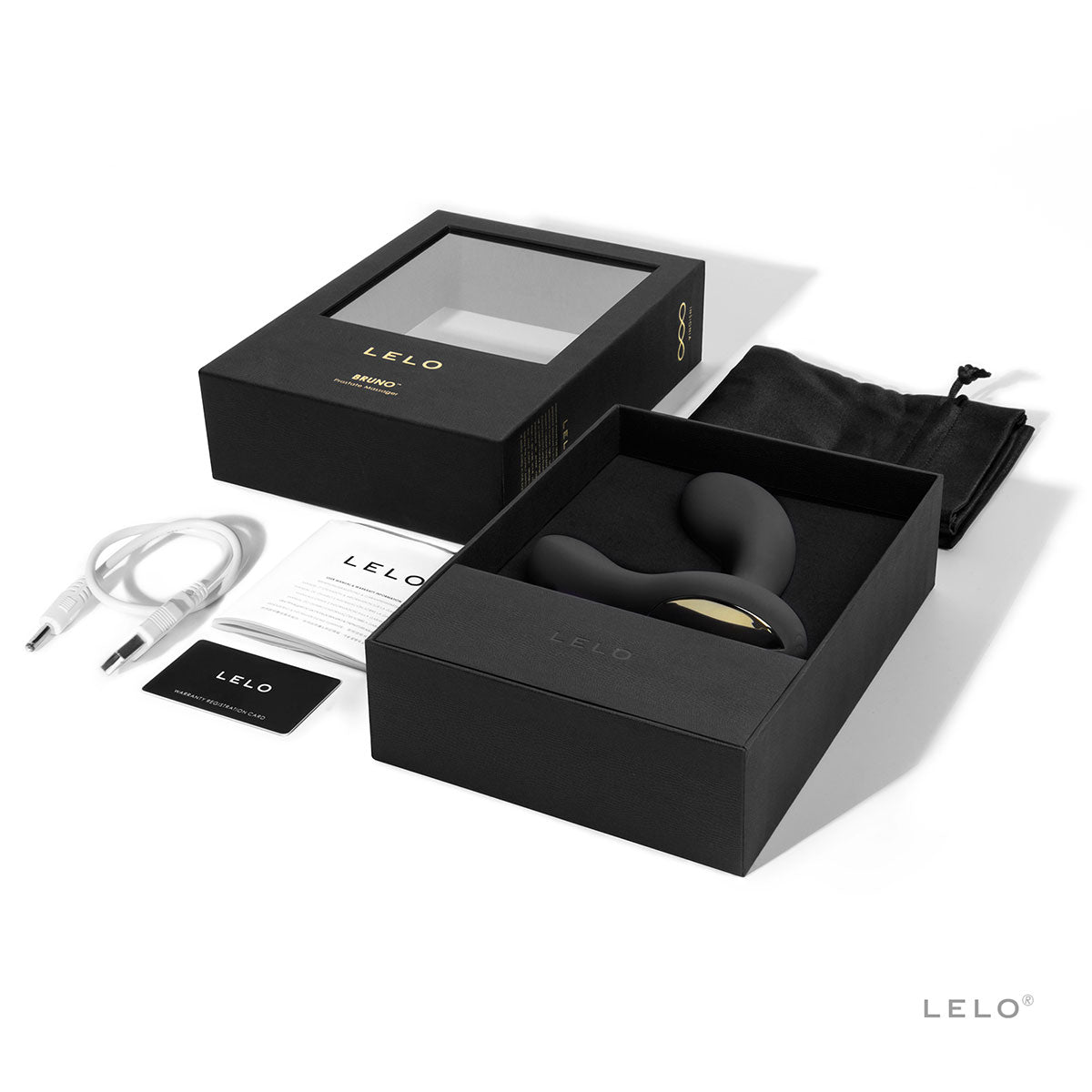 LELO Bruno Remote-Controlled Dual-Motor Artisanal Prostate Massager Black