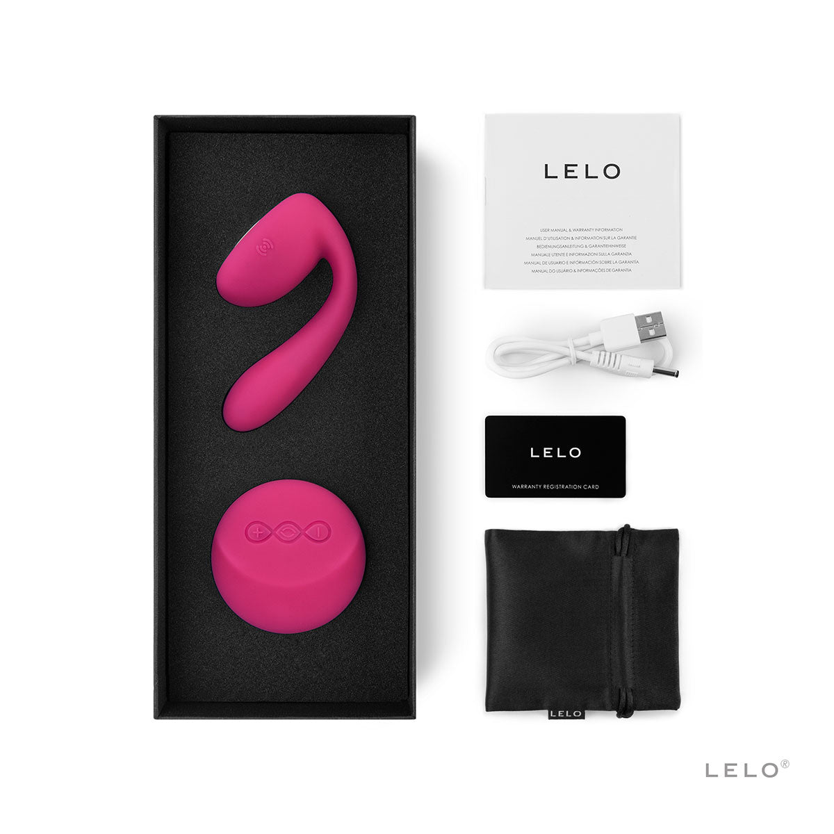 LELO Ida Remote-Controlled G-Spot Couples Vibrator Cerise