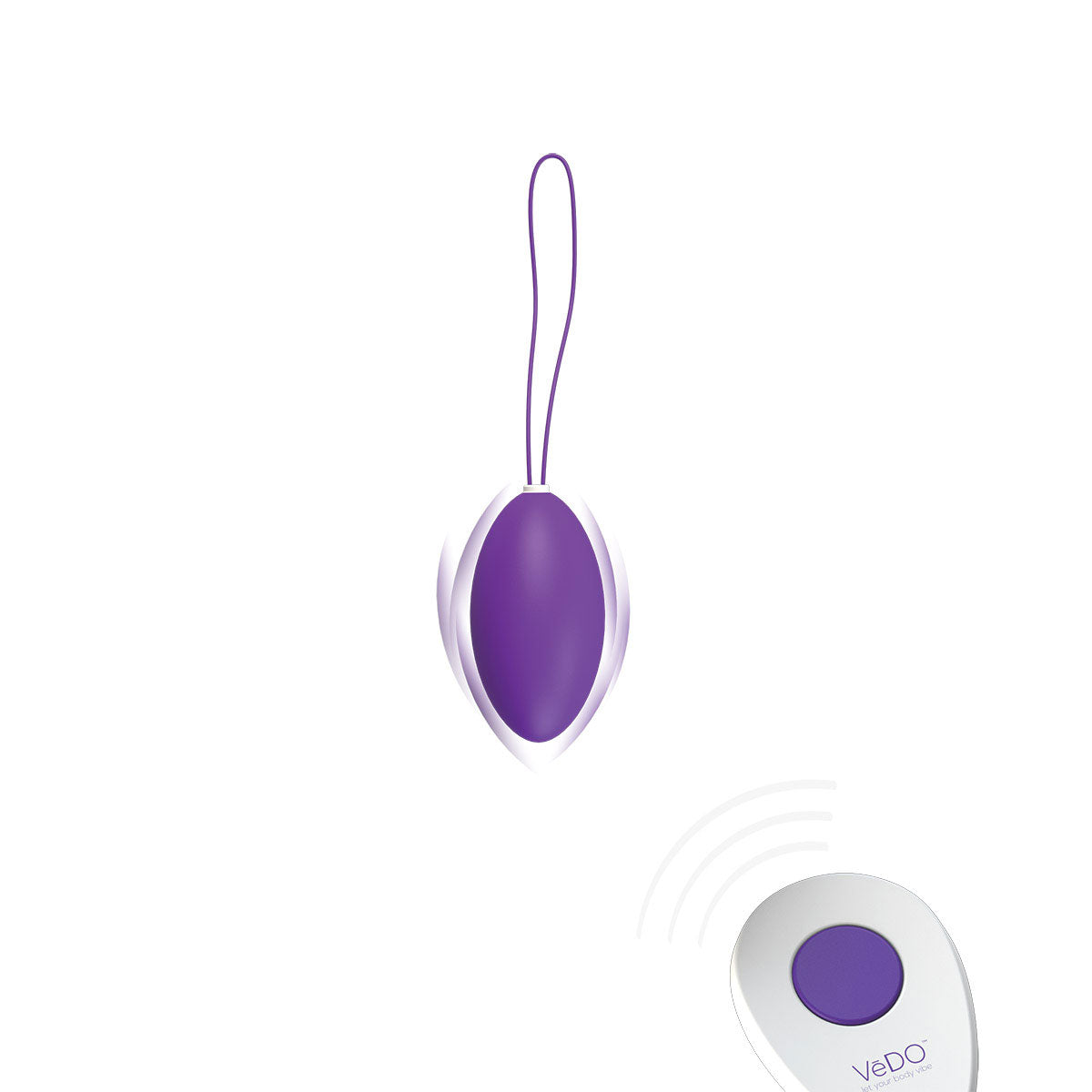 VeDO Peach Remote-Controlled Vibrating Kegel Egg Indigo