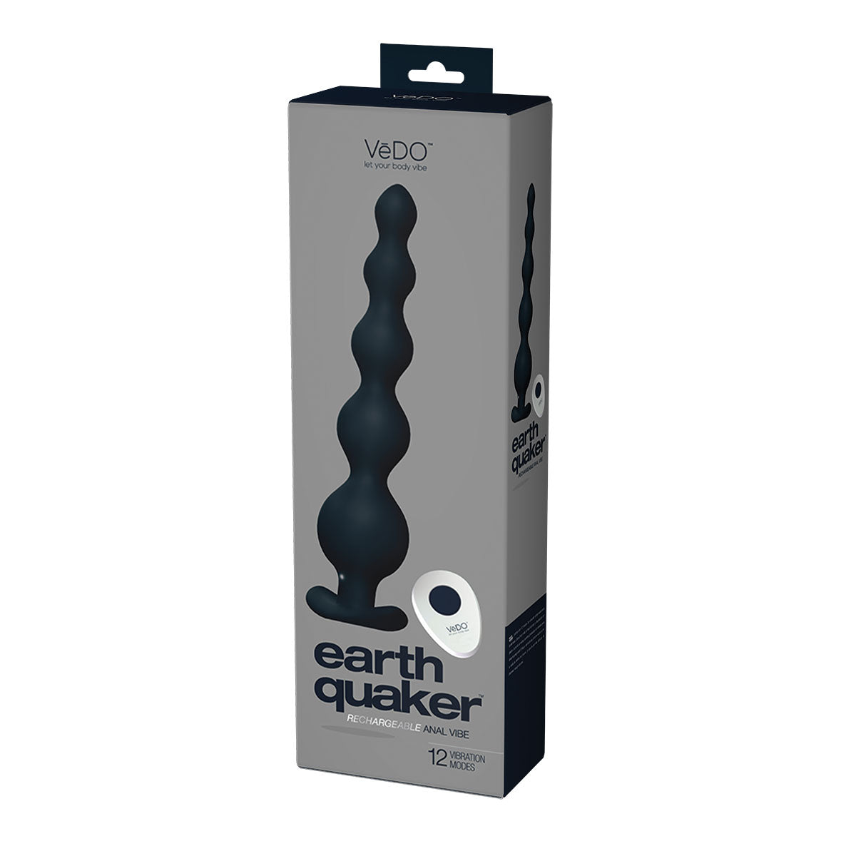 VeDO Earthquaker Vibrating Butt Plug - Black