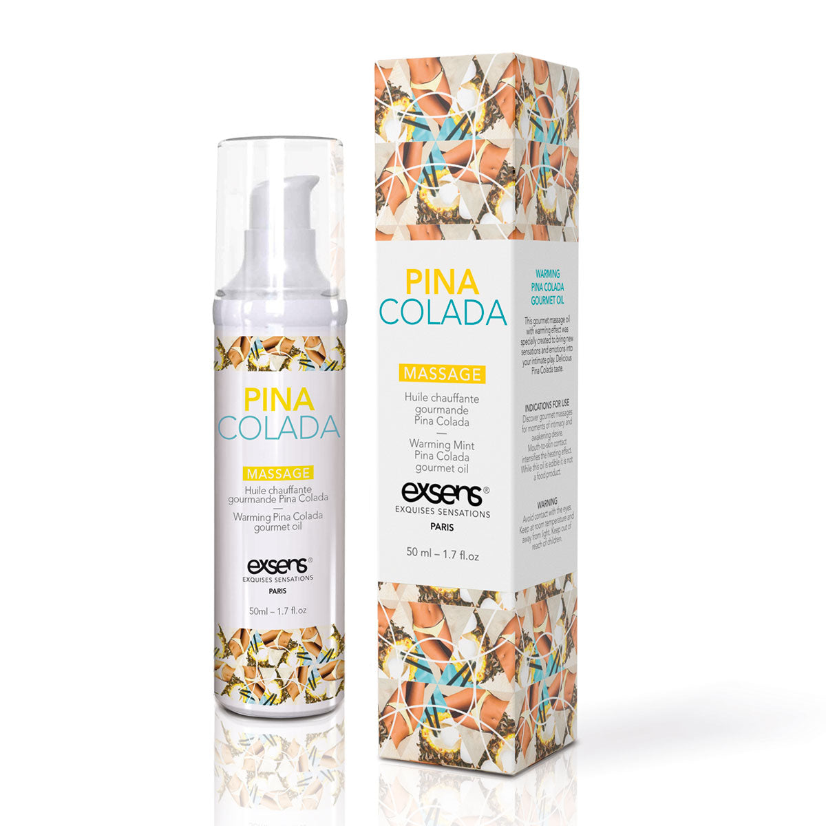 Exsens Warming Massage Oil - 50ml Pina Colada