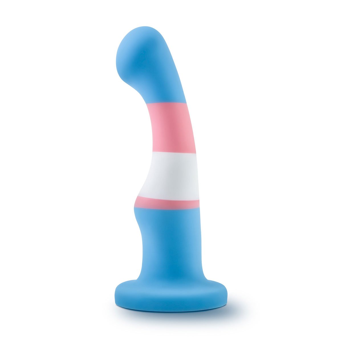 Avant Pride P2 Trans True Blue Silicone G-Spot & Prostate Dildo w/ Suction Cup Base