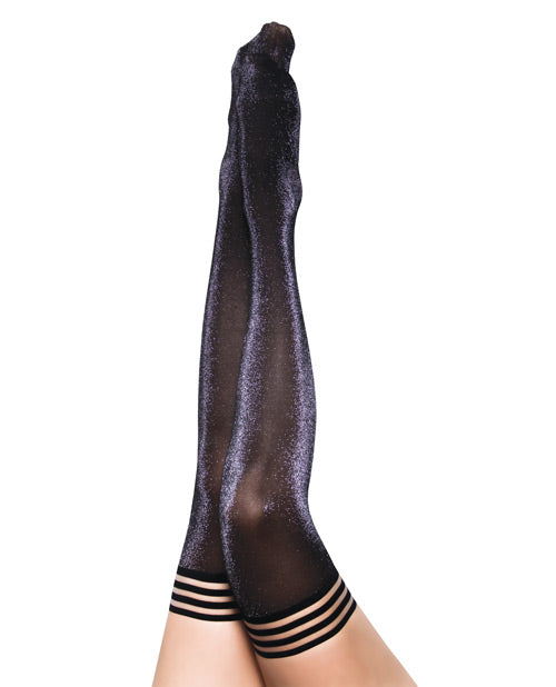 Kix'ies Kaylee Grey Shimmer Thigh-High