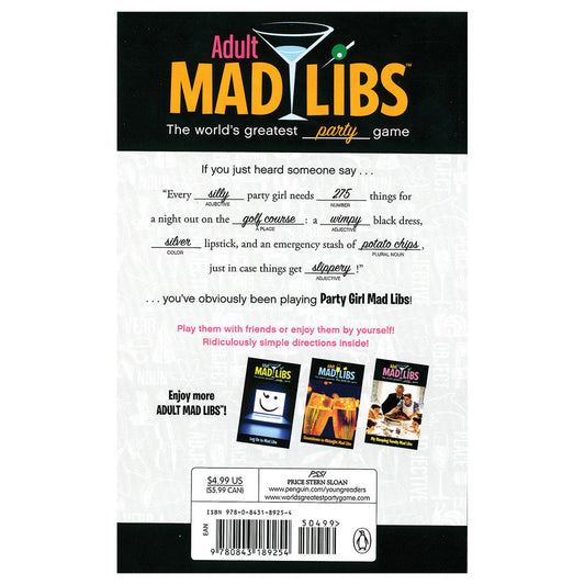 Adult Mad Libs: Party Girl - Price Stern Sloan