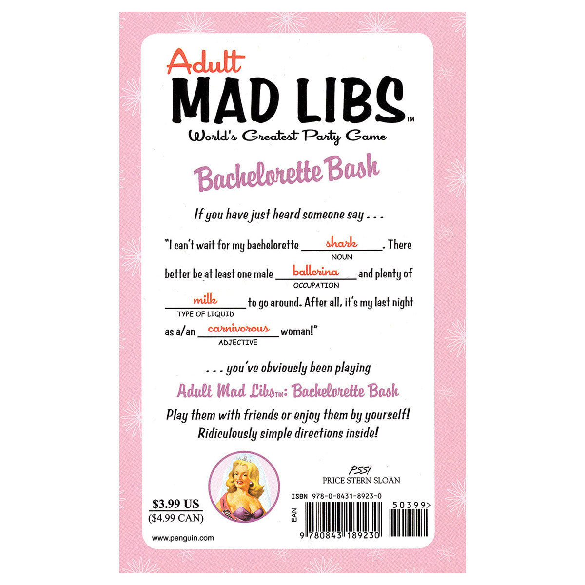 Adult Mad Libs: Bachelorette Bash - Price Stern Sloan