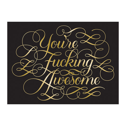 Calligraphuck Calligraphuck You're Fucking Awesome Notecards - 12 pack