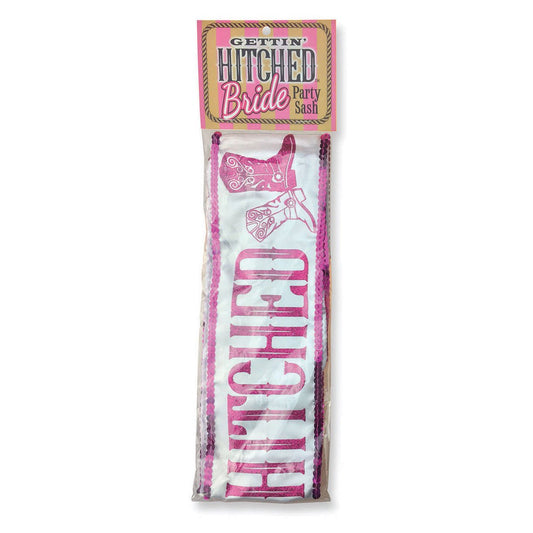 Gettin' Hitched Glitter Sash