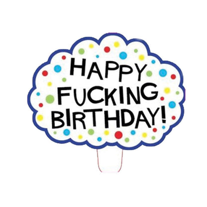 CandyPrints X-Rated Birthday Candle - Happy F***ing Birthday!