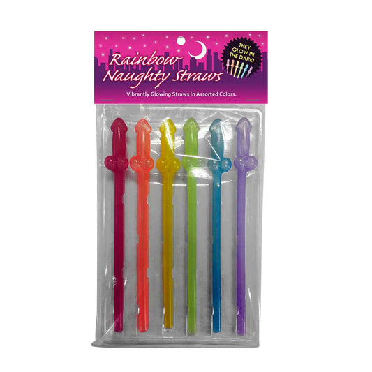 Kheper Games Rainbow Glow Naughty Straws 6 pack
