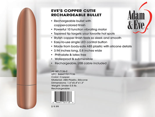 Adam & Eve Eve's Copper Cutie Rechargeable Bullet