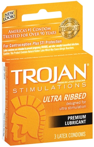 Trojan Stimulations Ultra Ribbed Condoms