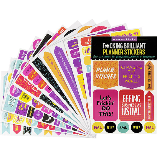 F*cking Brilliant Planner Stickers - Peter Pauper Press