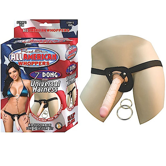 RealSkin All American Whoppers Dildo w/ Universal Harness