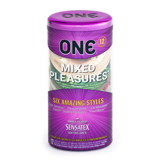 ONE Mixed Pleasures Condoms - Jar of 12