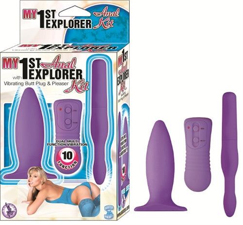 My 1st Anal Explorer Kit Vibrating Butt Plug and Please
