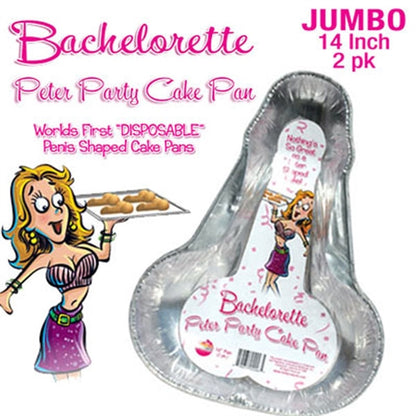 Bachelorette Disposable Peter Party Cake Pan 2pk