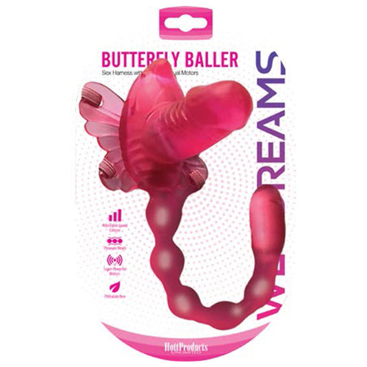 Wet Dreams Butterfly Baller Sex Harness w/ Dildo