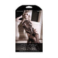 Sheer Fantasy Goodnight Kiss Caged Halter Teddy w/ Attached Stockings