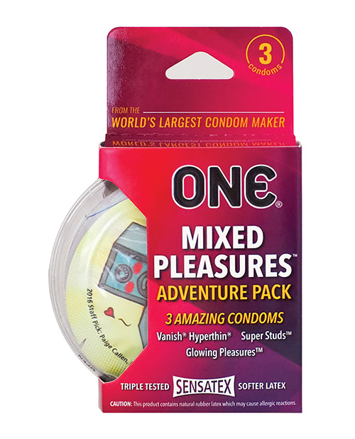 ONE Mixed Pleasures Condoms 3pk