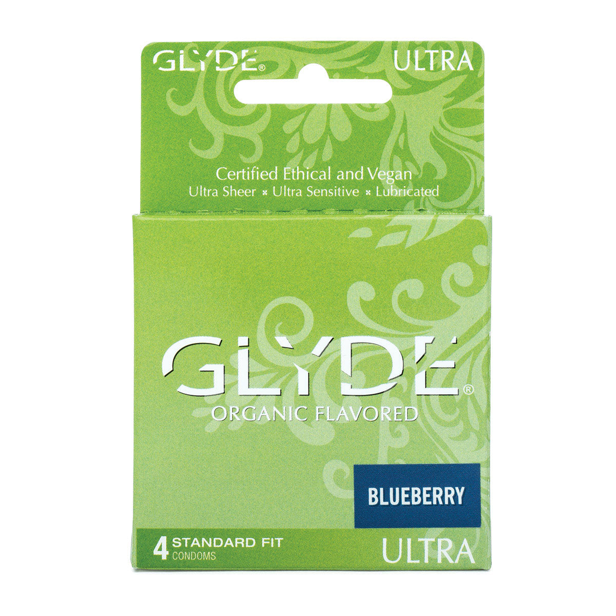 Glyde Organic Condoms 4 pack Wildberry