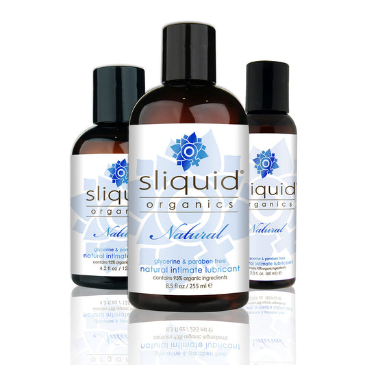 Sliquid Organics Natural - Cleanest Botanically Infused Water-Based Lubricant - 8.5oz