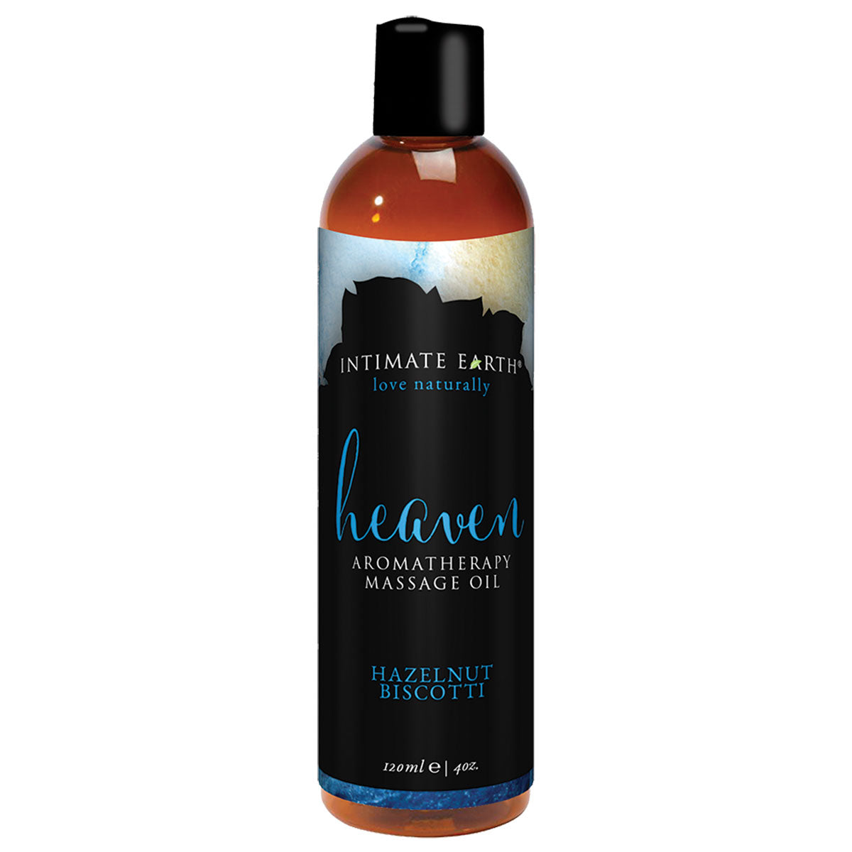 Intimate Earth Vegan Massage Oil - 4oz Heaven (Hazelnut Biscotti)