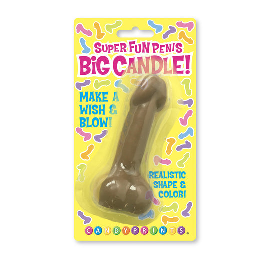 Candyprints Super Fun Penis Big Candle Brown