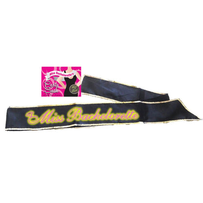 Miss Bachelorette Glow Sash - Black