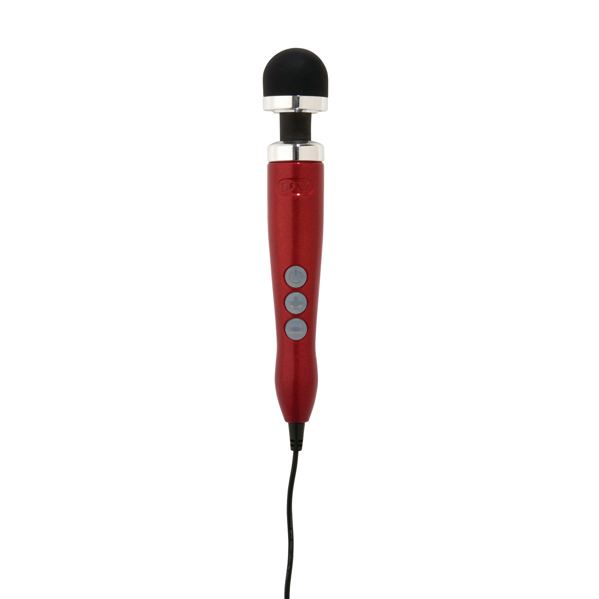 Doxy Number 3 Die Cast Aluminum Compact Rumbling Wand Massager Red