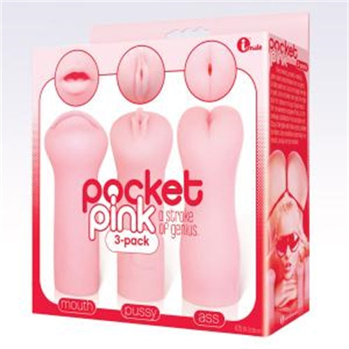 Pocket Pink Strokers 3pk