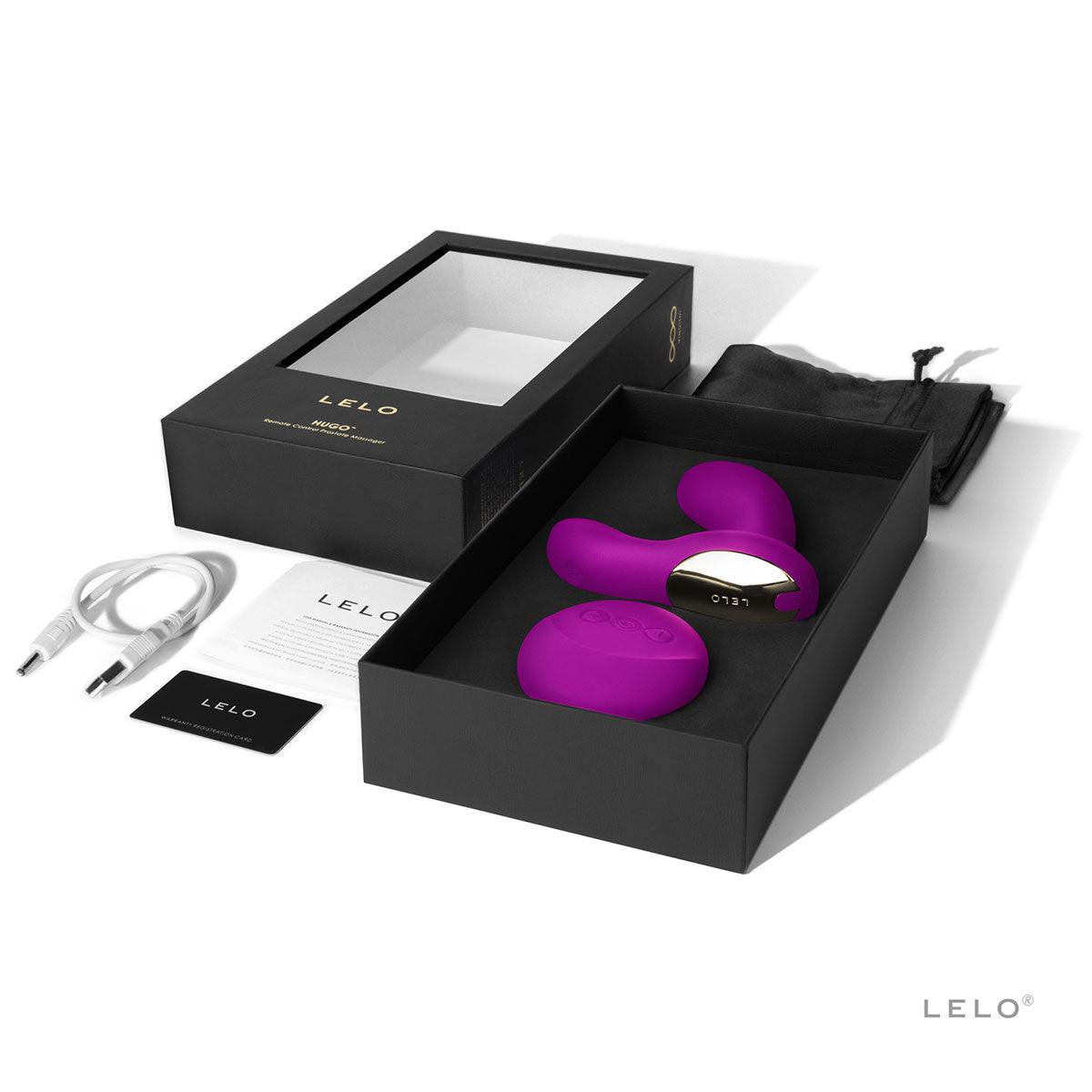 LELO Hugo Remote-Controlled Dual-Motor Prostate Massager Deep Rose