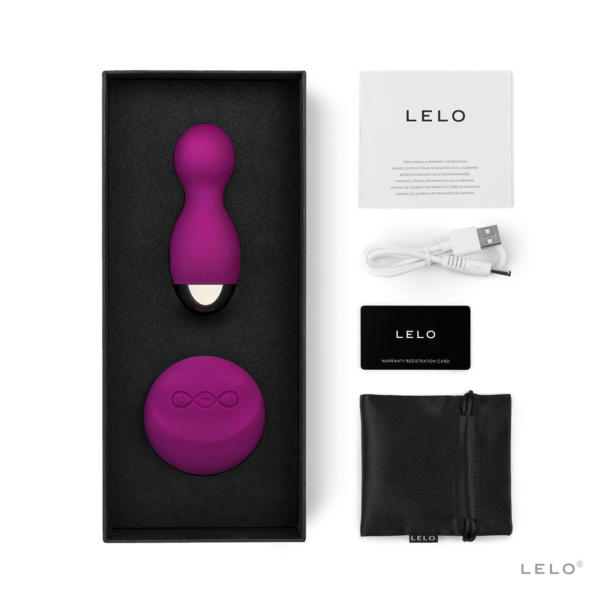 LELO Hula Remote-Controlled Vibrating Rotating G-Spot Pleasure Beads Deep Rose