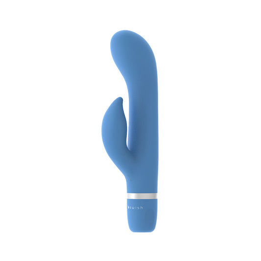 B Swish Bwild Classic Marine Curved Precision Rabbit Vibrator Blue