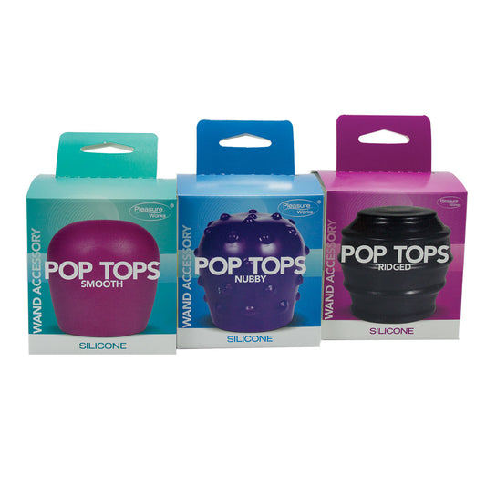 Pleasure Works Pop Top Wand Attachment Nubby Purple