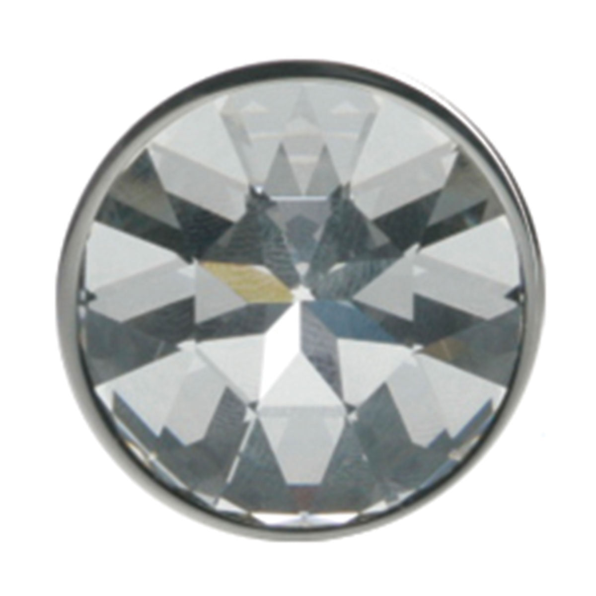 Pretty Plugs Stainless Steel Butt Plug w/ Swarovski Crystal - Small Crystal Clear