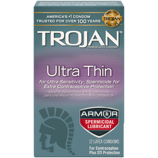 Trojan Ultra Thin Armor Spermicidal Lubricated Condoms