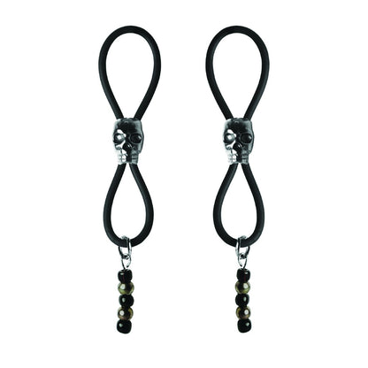 Bijoux de Nip Nipple Halos - Black Skulls
