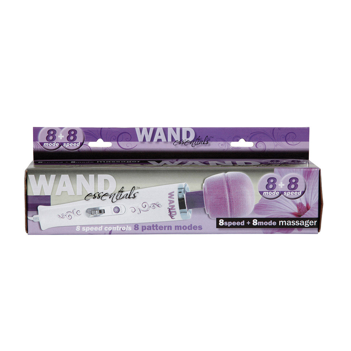 Wand Essentials 8-Speed Corded Wand Massager Purple
