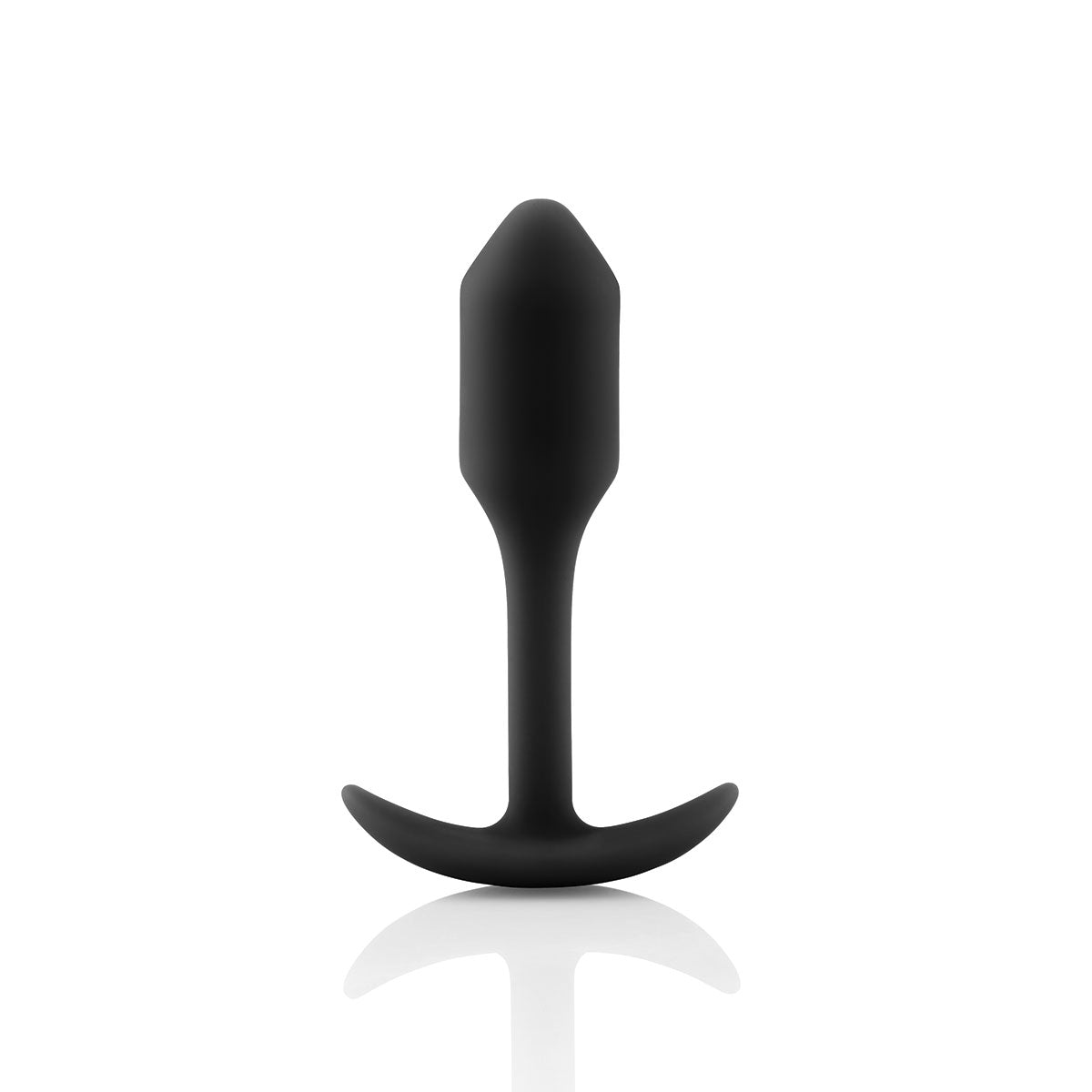 B-Vibe Snug Plug 1 - Small Weighted Silicone Butt Plug Black